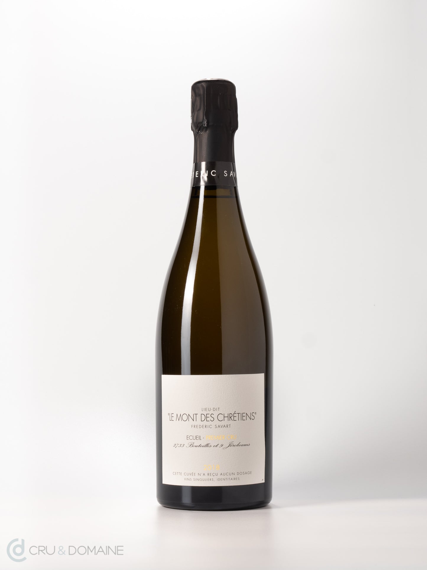 2018 Frederic Savart, 'Mont des Chretiens', 1er Cru, Blanc de Blancs, Extra Brut, Champagne, France