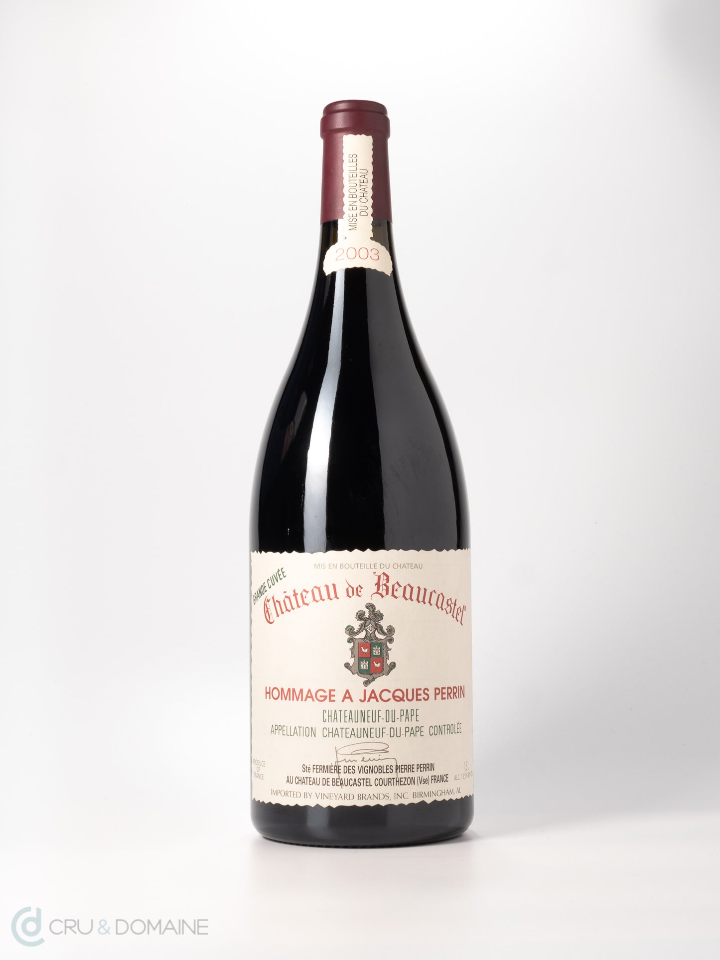 2003 Chateau de Beaucastel, 'Hommage a Jacques Perrin', Chateauneuf du Pape, Northern Rhone, France, 1.5L